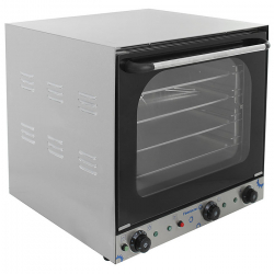 Конвекционная печь GoTech HEF-4F,темп до 300С,595х600х580мм,2,6кВт,220В,50Гц,39кг,противни 465х315мм