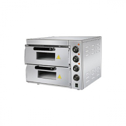 Печь для пиццы GoTech HEP-2ST, 2секц,d=400мм,темп 50-350С, (560х570х440мм,3 кВт,220-240В,50Гц,33кг)