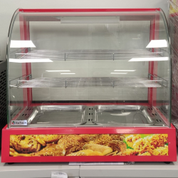 Витрина тепловая GoTech HW-2P (2 пол + 2 гастр, 660х480х650мм, 0,8 кВт, 220-240В, 50-60 Гц, 21 кг)