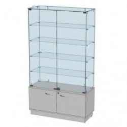 Витрина ЛДВ-8 стеклянная крыша *1000  х 400 х h 1900 мм